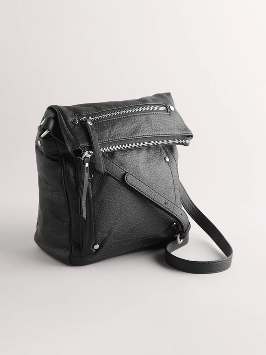 Black Washed Messenger Bag