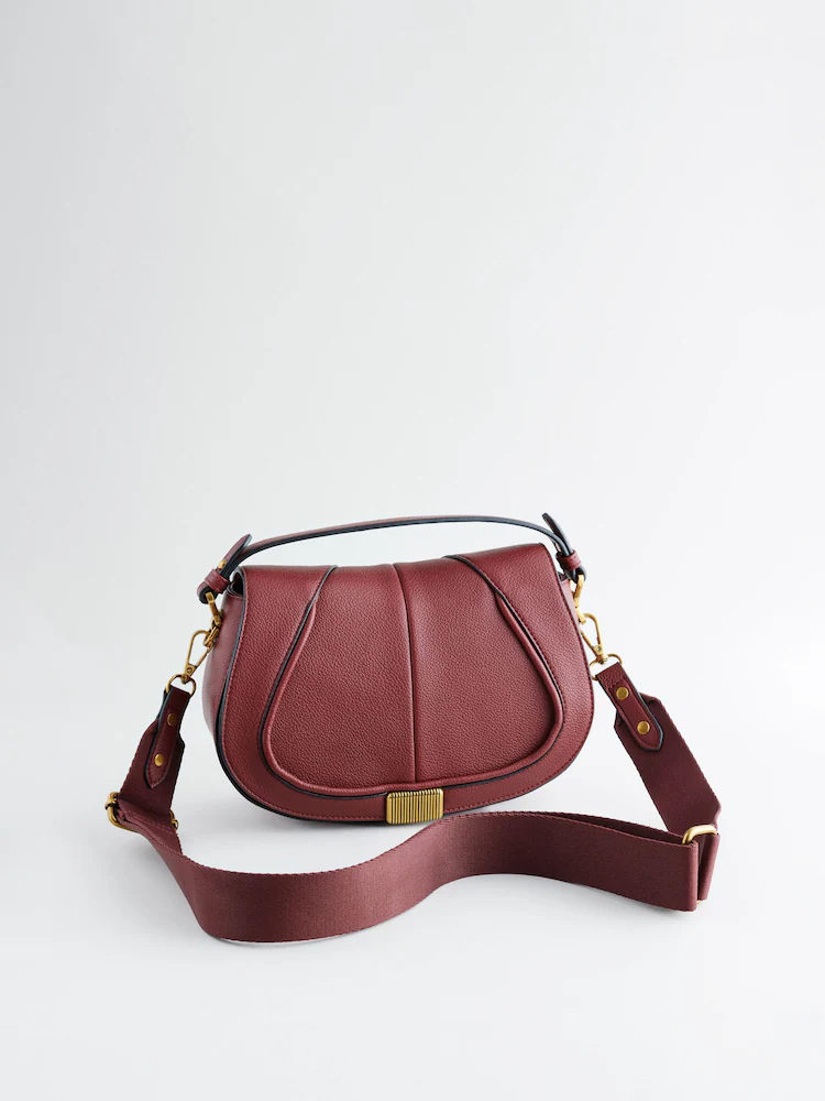 Burgundy Red Saddle Bag