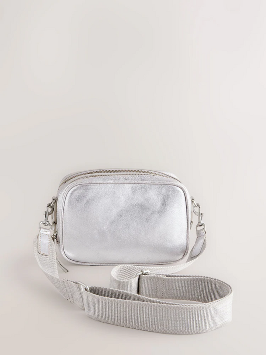 Metallic Leather Camera Bag