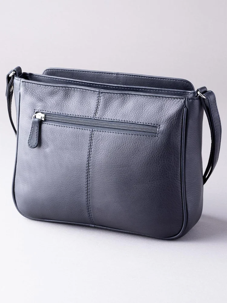 Lakeland Leather Navy Ambleside Leather Cross-Body Bag