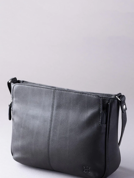 Lakeland Leather Black Ambleside Leather Cross-Body Bag